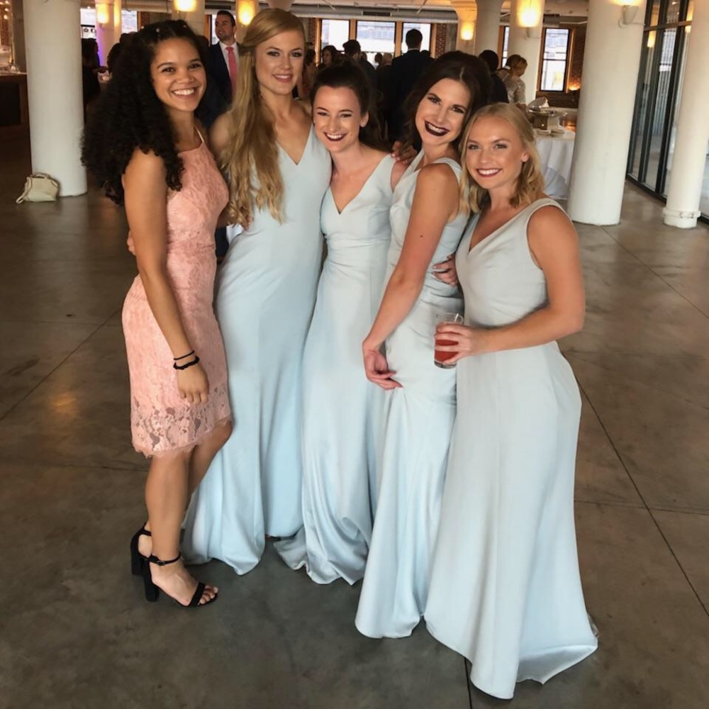 Light blue long gown